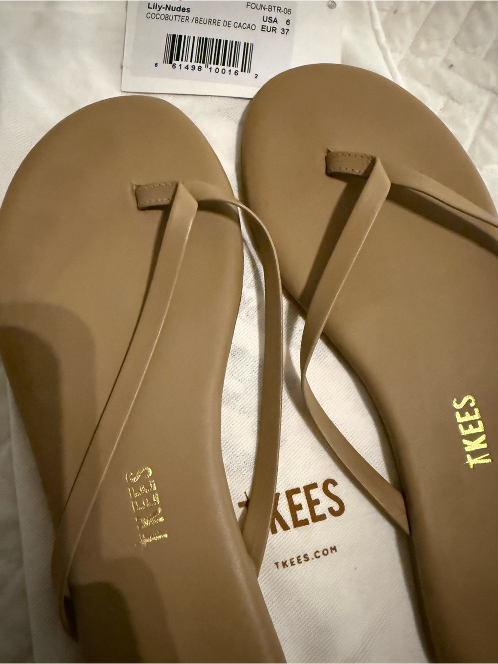 TKEES Lily Flip Flops in Cocoa Butter - Picture 6 of 8